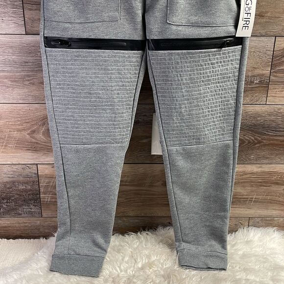 RING OF FIRE Mens Victory Textured Heat Joggers Heather Gray Size Large NWT - Picture 5 of 11